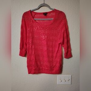 Coral Top Casual, Sophisticated, classic, sparkle, Cottage Core, Elegant funtime